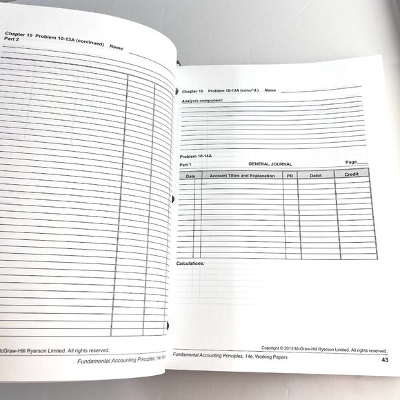 Fundamental Accounting Principles 14th Volume 1 & 2 Working Papers Canadian - Picture 11 of 12